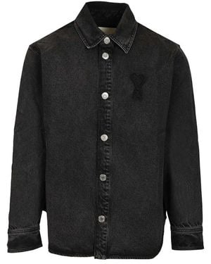 Ami Paris Ami De Coeur Overshirt - Black