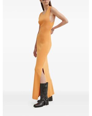 Gestuz Robe Longue Marielgz À Fente Latérale - White