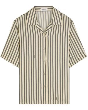 Versace Printed Silk Twill Shirt - White