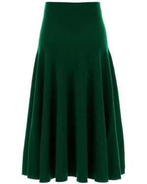 Tom Ford Flared Cashmere Midi Skirt - Green