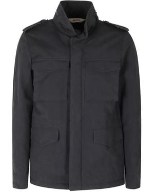 Aspesi Epaulette-Detail Multi-Pocket Jacket - Black