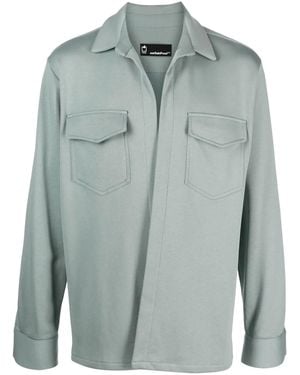 Styland X Notrainproof Open-Front Cotton Shirt Jacket - Green