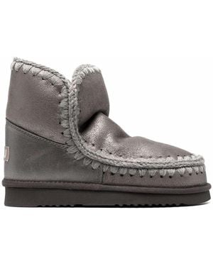 Mou Bottines À Effet Métallisé - Brown