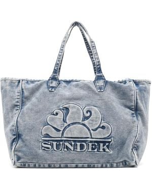 Sundek Denim Tote Bag - Blue