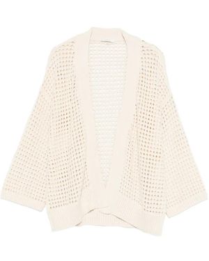 Fedeli Munari Papiro Open-Knit Cardigan - White