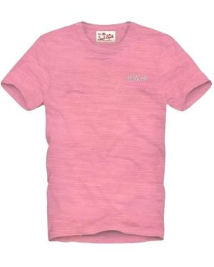 MC2 Saint Barth Embroidered-Detail T-Shirt - Pink