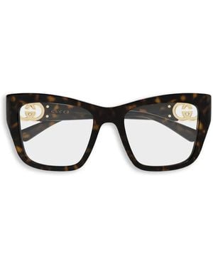 Gucci Occhiali Gg Con Effetto Tartarugato - Nero