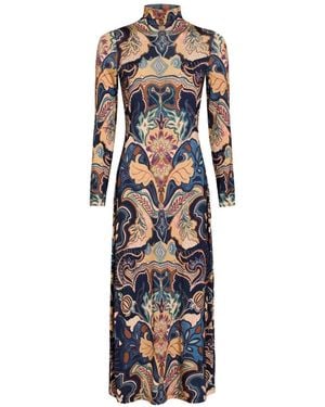 Marie Oliver Paxton Paisley-Print Maxi Dress - White