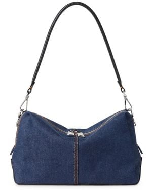 Fendi Lui Medium Denim Fabric Bag - Blue