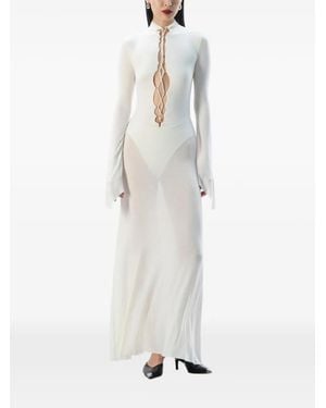 MANURI Robe Longue Zaddy - Blanc