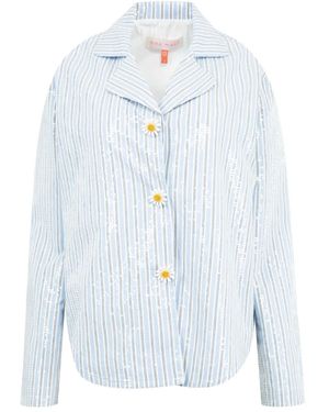 Mira Mikati Camisa a rayas con lentejuelas - Azul