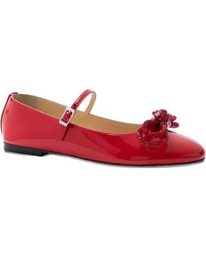 Mach & Mach Bow embellished ballet flats - Rojo