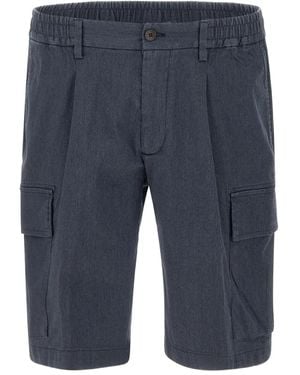 Devore Cargo Corti Con Pieghe - Blu