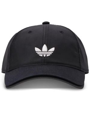 adidas Originals Embroidered-Trefoil Logo Baseball Cap - Black