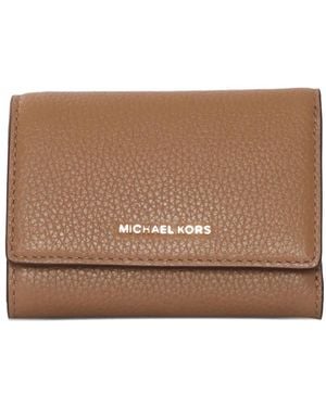 MICHAEL Michael Kors Tri-Fold Leather Wallet - Brown