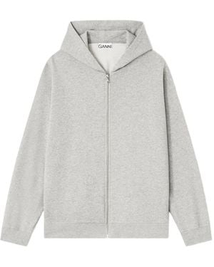 Ganni Sudadera Teddy con capucha - Gris