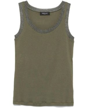 Fabiana Filippi Lurex-Trim Tank Top - Green