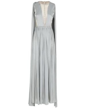 Nissa Embellished Pleated Maxi Dress - White