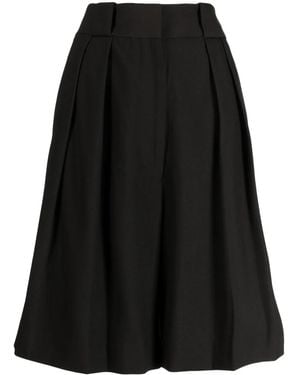 KHAITE Shorts Met Wijde Pijpen - Zwart