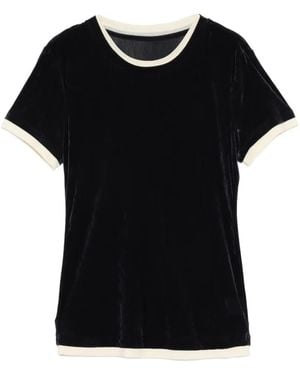 JNBY Camiseta Con Ribete En Contraste - Negro