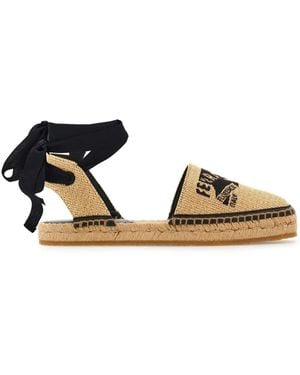 Ferragamo ロゴ エスパドリーユ - ブラック