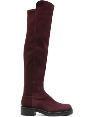 Stuart Weitzman Bottes En Daim 40 Mm - Rouge