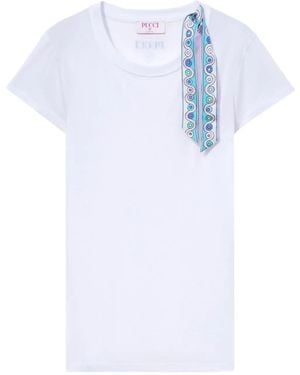 PUCCI T-Shirt Mit Iride-Print - Weiß