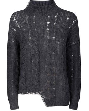 HANDMADE Cecile Cable-Knit Jumper - Black