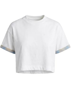 ASKK NY Check-Cuff T-Shirt - White