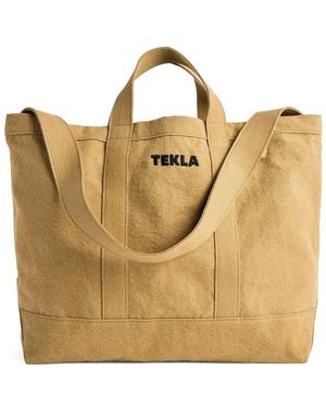 Tekla Bolso shopper de playa con logo - Neutro