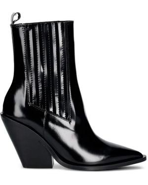 Souliers Martinez Vegas Paneled Cowboy Boots - Black