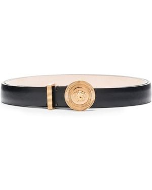 Versace Medusa Biggie Leather Belt - Natural