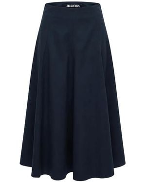 Jacquemus Falda Midi Con Diseño Triangular - Azul