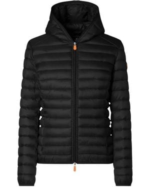 Save The Duck Daisy Quilted Hooded Jacket - Black