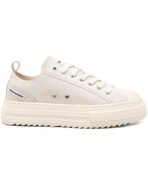 DSquared² Leather Platform Trainers - ホワイト