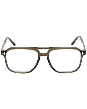 Tom Ford Pilot-Frame Glasses - Green
