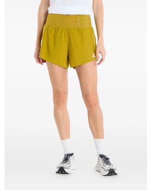 Nike Logo-Detail Running Shorts - Yellow