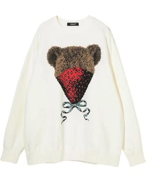 Undercover Felpa Con Stampa - Bianco