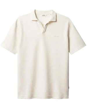Gabba Polo Gablio De Punto Gofrado Con Logo Bordado - Blanco