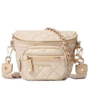 MZ Wallace Micro Crosby Quilted Crossbody Bag - Natural