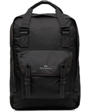 Doughnut Large Macaroon Buckle-Fastening Backpack - Black