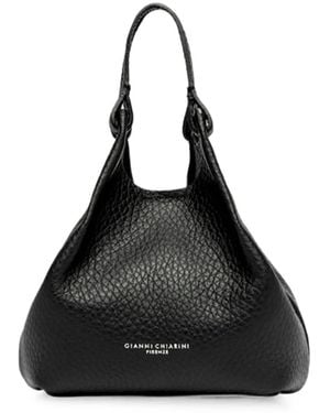 Gianni Chiarini Dua Grained Leather Tote Bag - Black