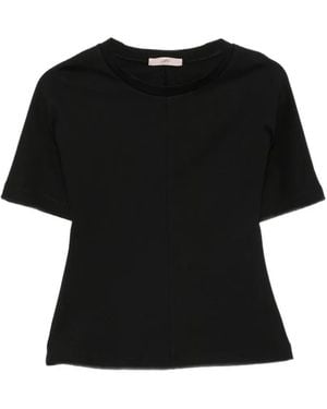 Carla G Round-Neck Short-Sleeve T-Shirt - Black