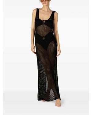 Paramidonna Lunara Crochet Dress - Black
