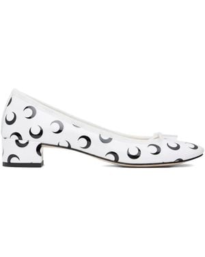 Repetto X Marine Serre 30Mm Camille Moon Court Shoes - White