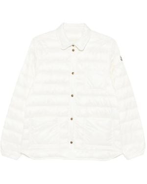 Moncler Quilted Long-Sleeve Jacket - White