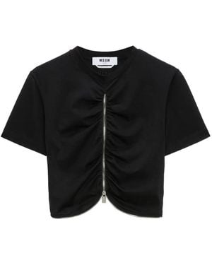 MSGM Zip-up Top - ブラック