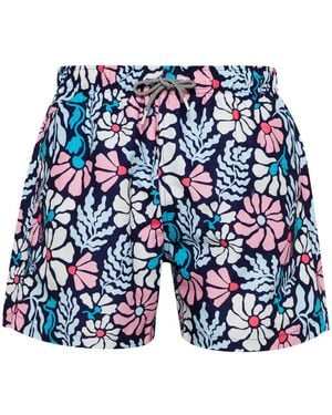 Boardies Floral-Print Swim Shorts - Blue