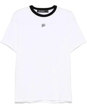 Karl Lagerfeld Logo-detail T-shirt - Weiß