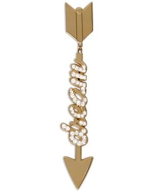 Red(V) Arrow Embellished Earrings - Metallic